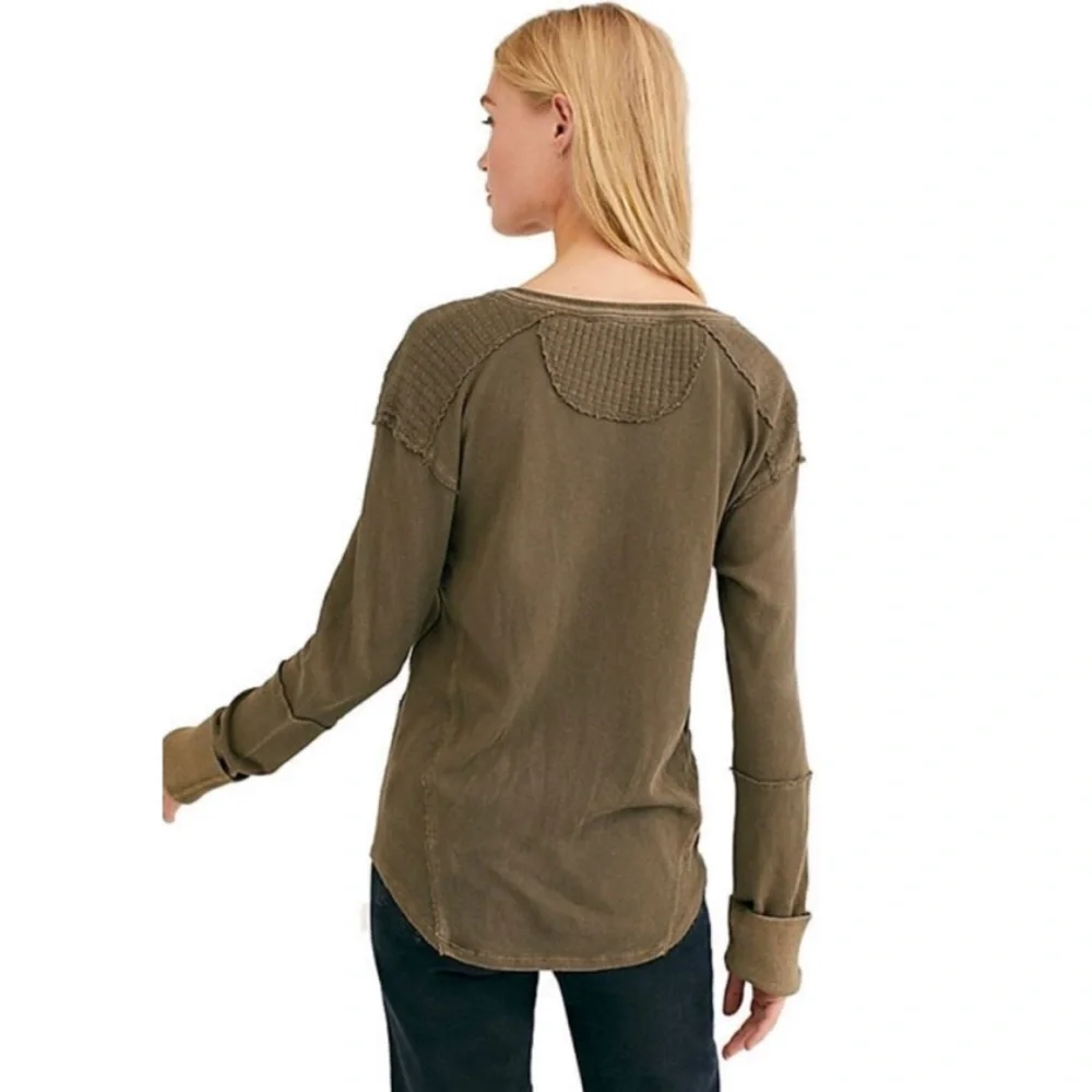 Free People Military Mix Henley - Picture 6 of 11